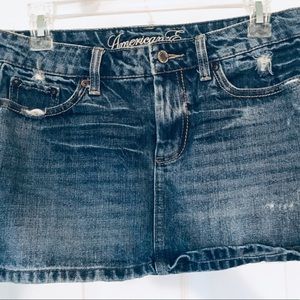 American Eagle Denim Jean Mini Skirt Size 2